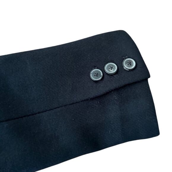 Zara Wool Blend Double Breasted Jacket Black Large - Picture 8 of 10